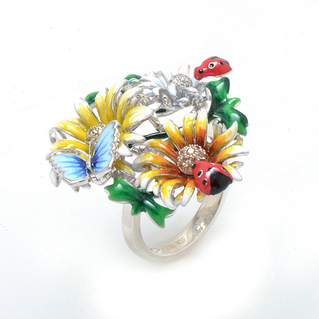 Ladybird in Nature Ring by Roberto Bravo