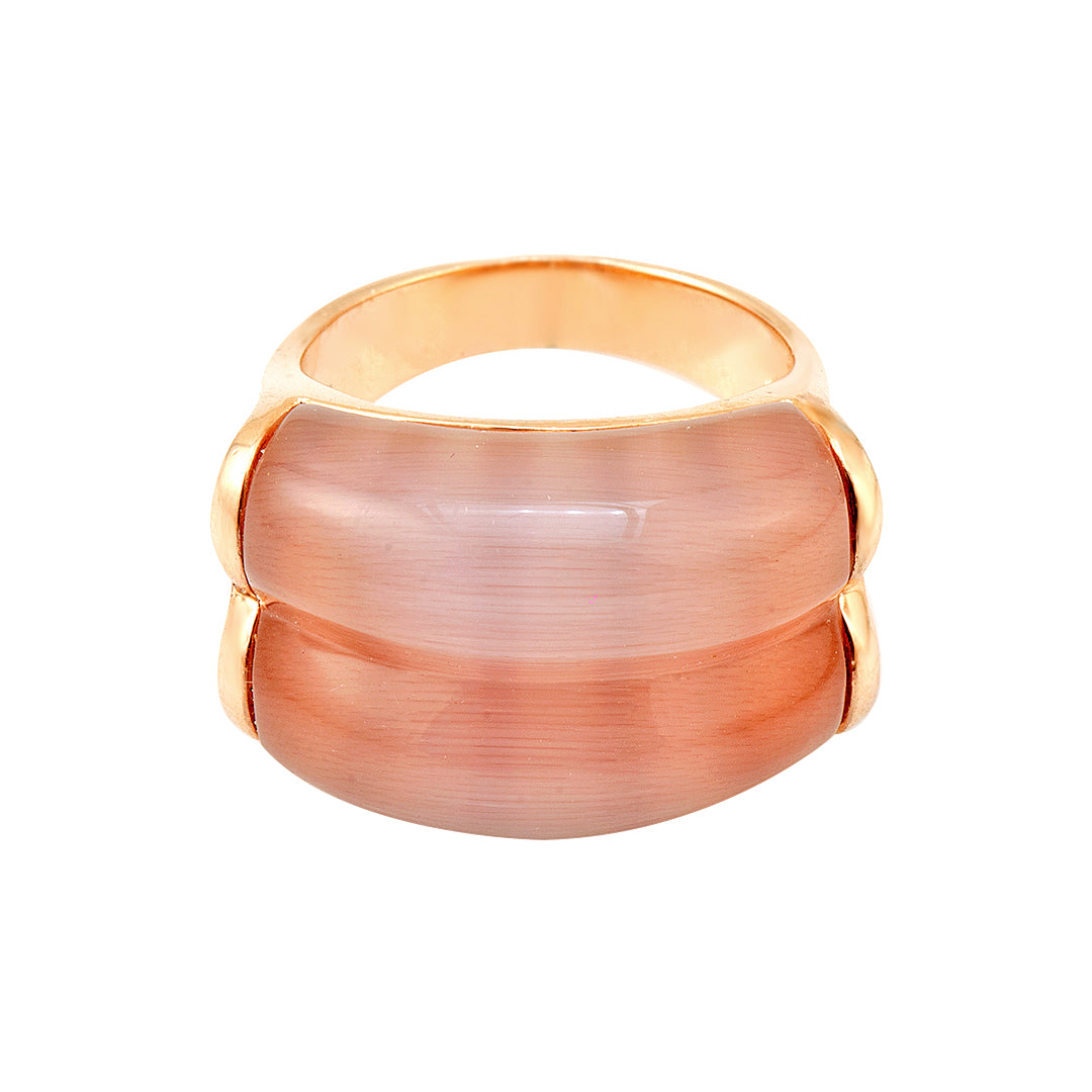 Pink Synthetic Moonstone Silver Ring