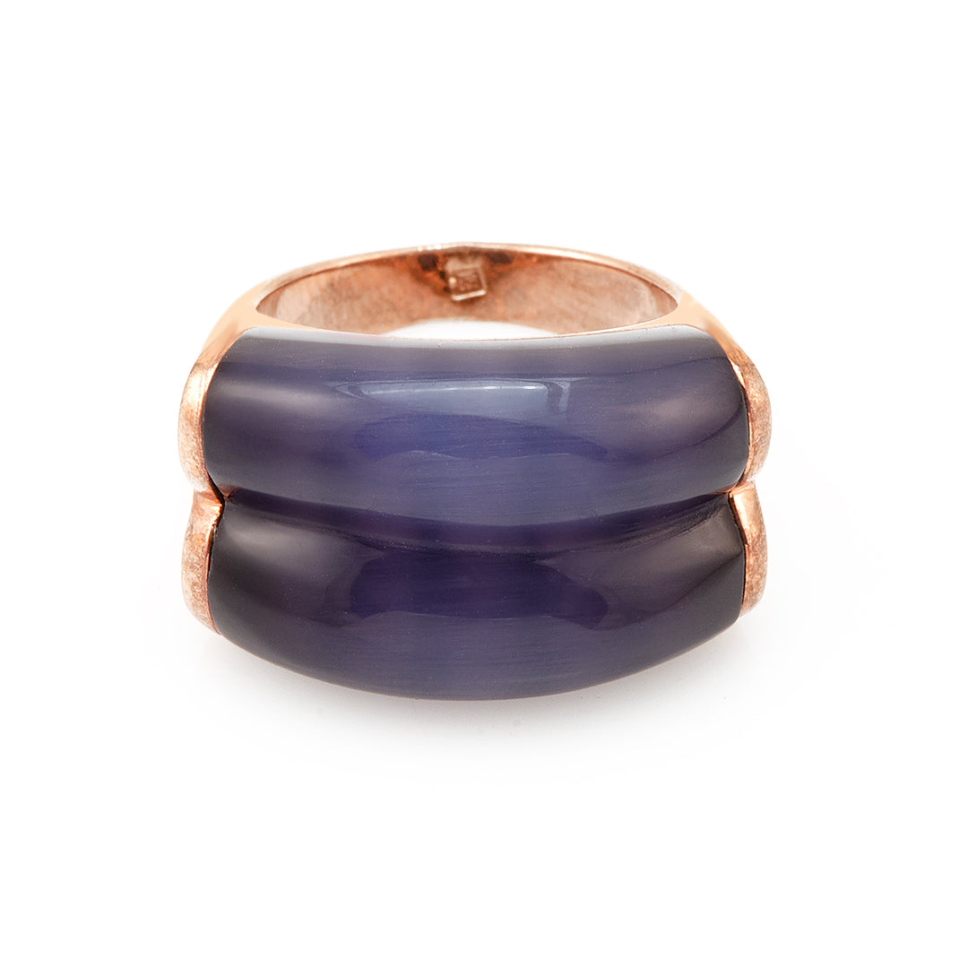 Purple Synthetic Moonstone Silver Ring