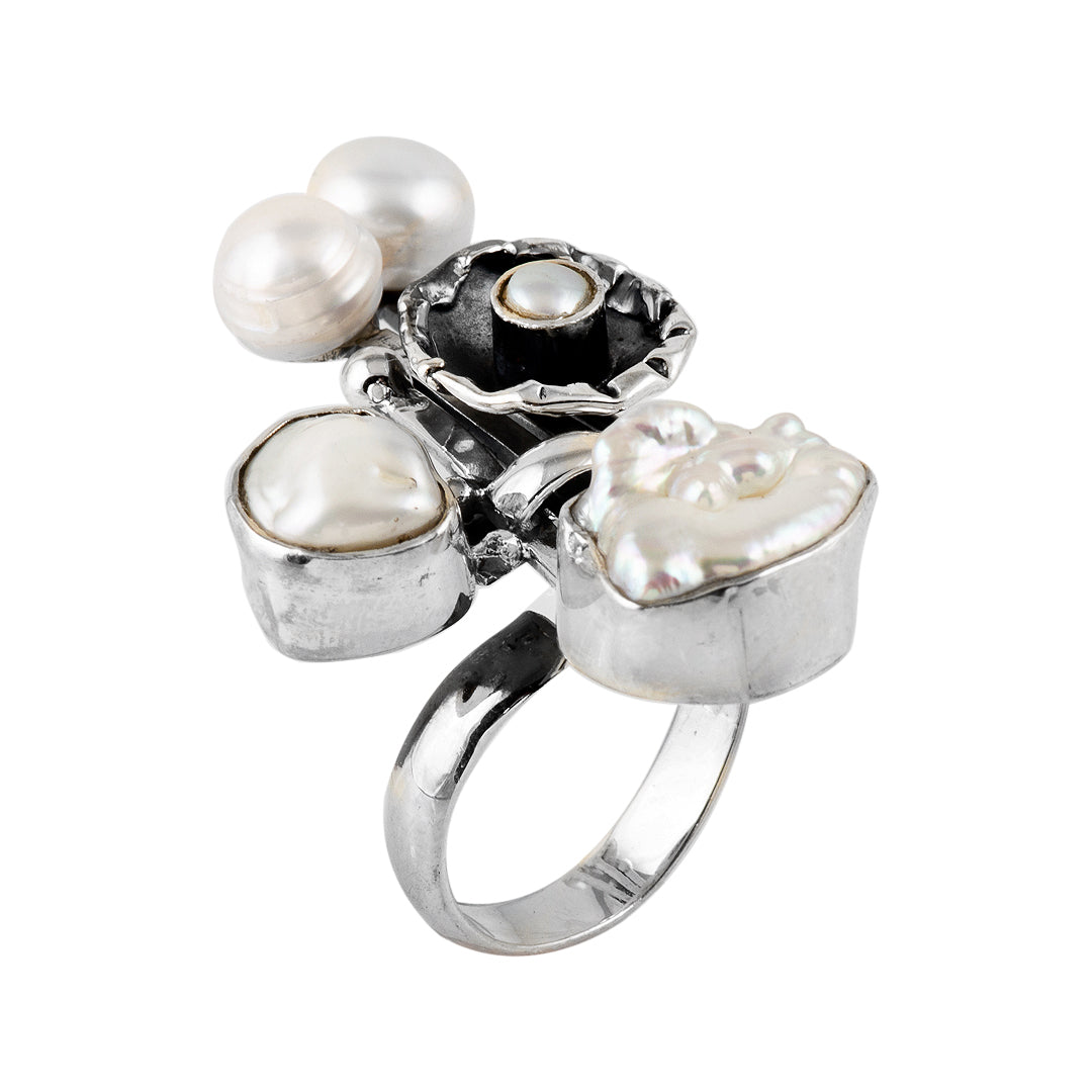 Silver and Mother of Pearl Ring