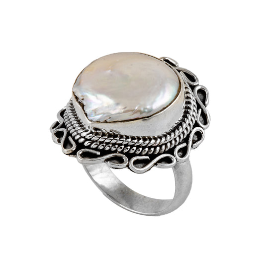 Silver and Mother of Pearl Ring