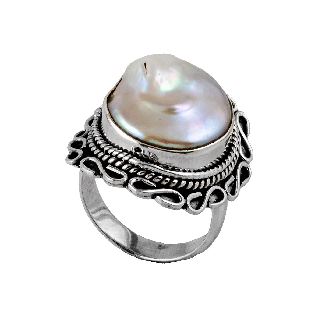 Silver and Mother of Pearl Ring