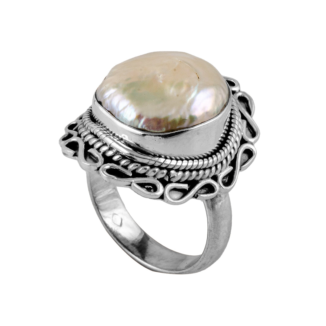 Silver and Mother of Pearl Ring