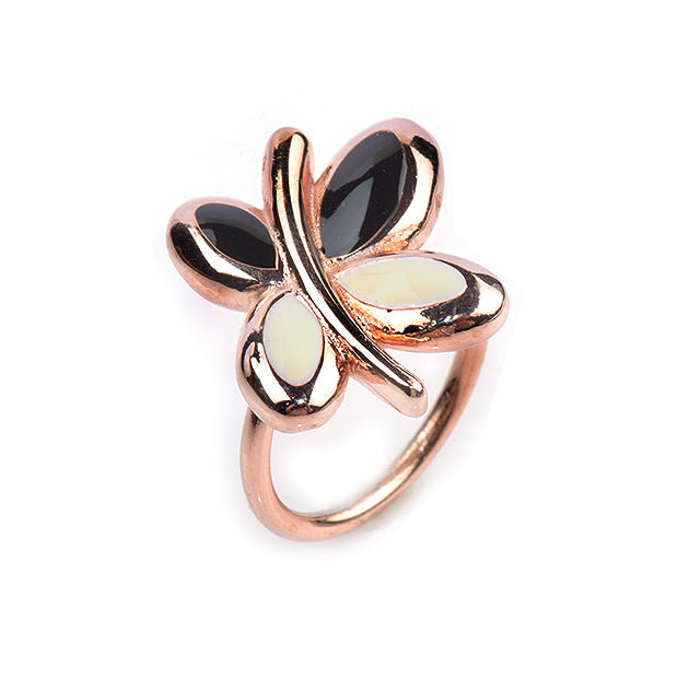 Rose Gold Plated Leafy Ring