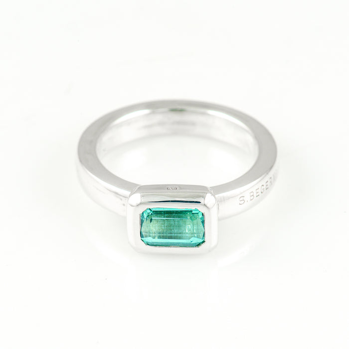 Silver and Tourmaline S.Begermi Ring
