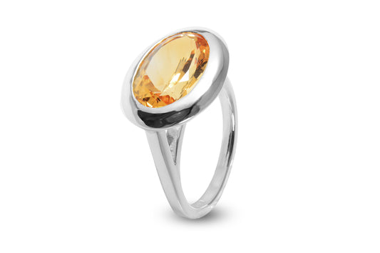 Silver and Citrine S.Begermi Ring