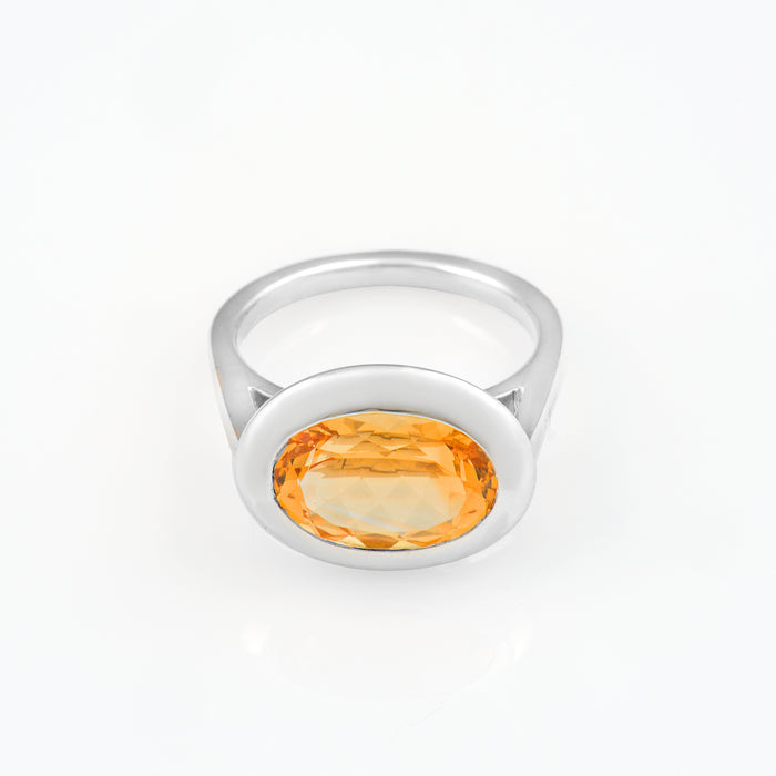 Silver and Citrine S.Begermi Ring