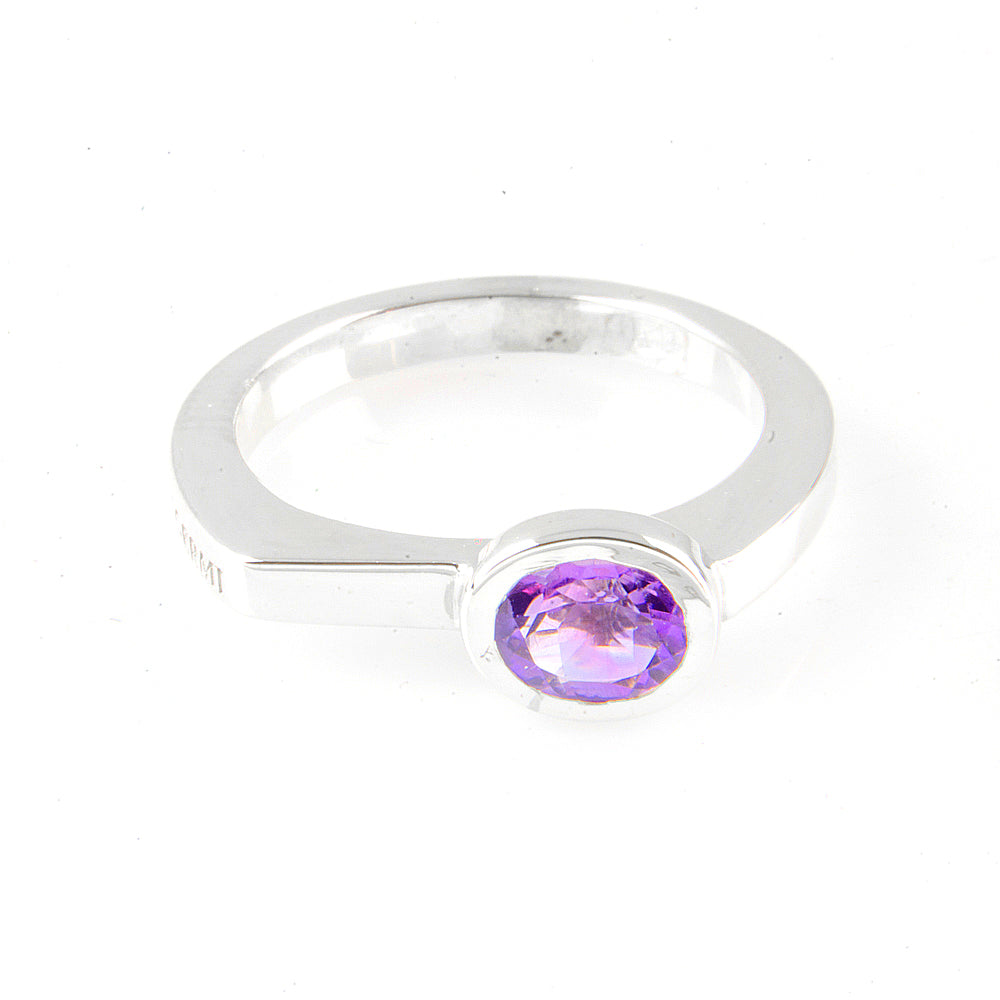 Silver and Amethyst S.Begermi Ring