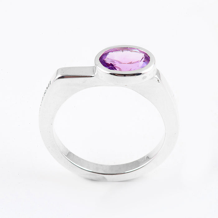 Silver and Amethyst S.Begermi Ring