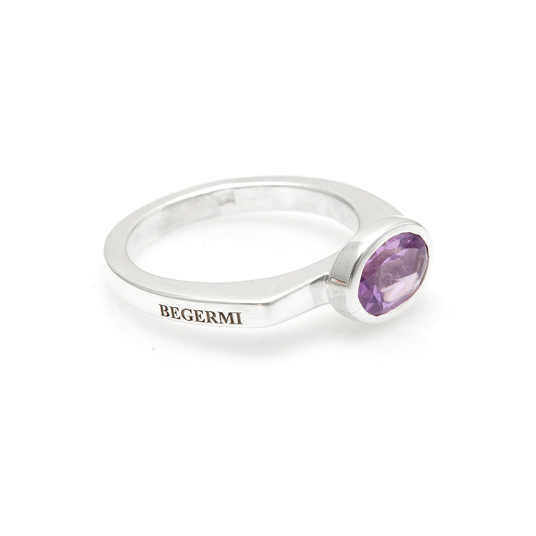 Silver and Amethyst S.Begermi Ring