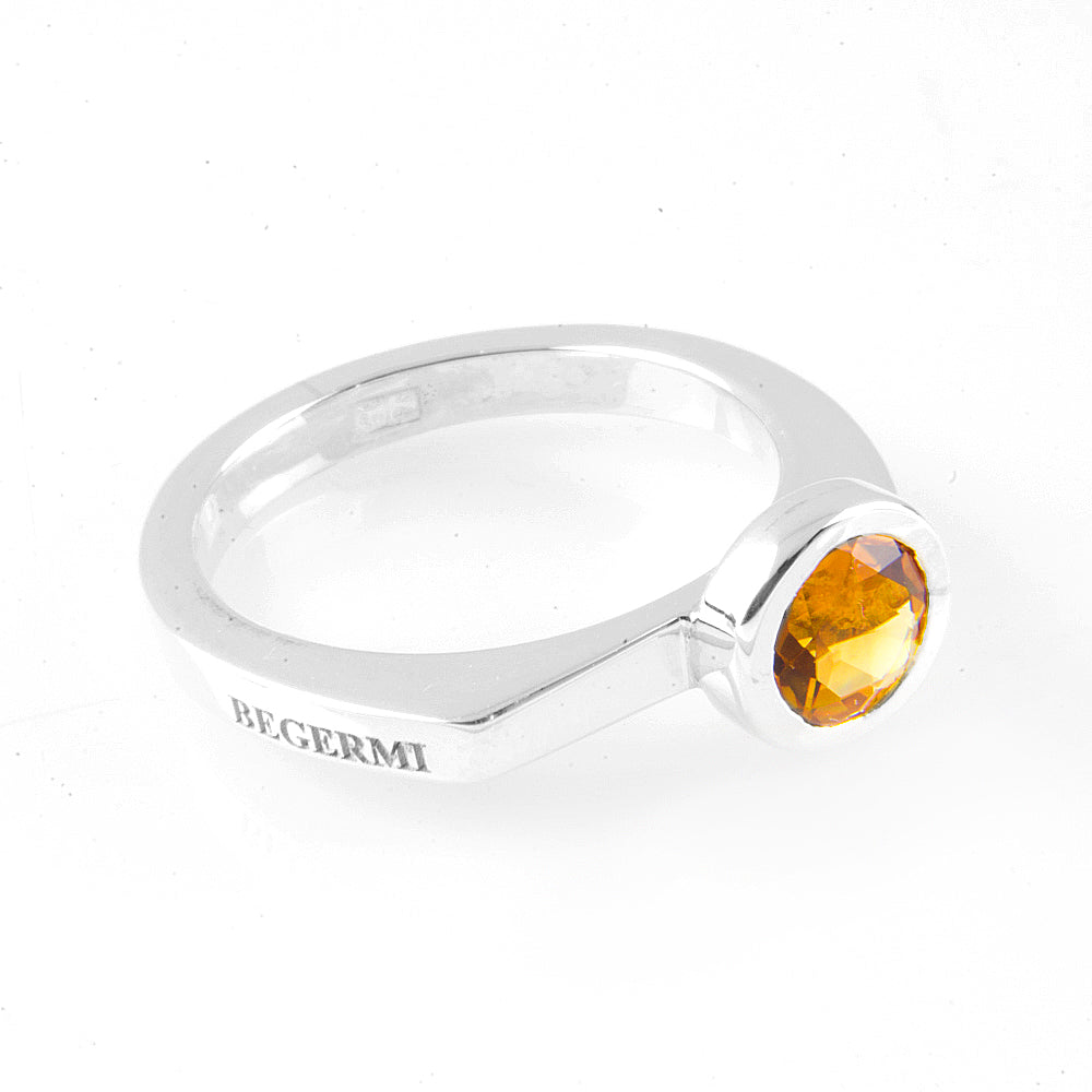 Silver and Citrine S.Begermi Ring