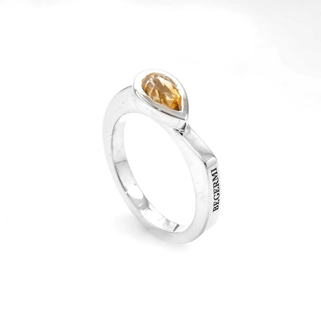 Silver and Citrine S.Begermi Ring