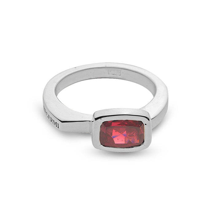 Silver and Rhodolite S.Begermi Ring