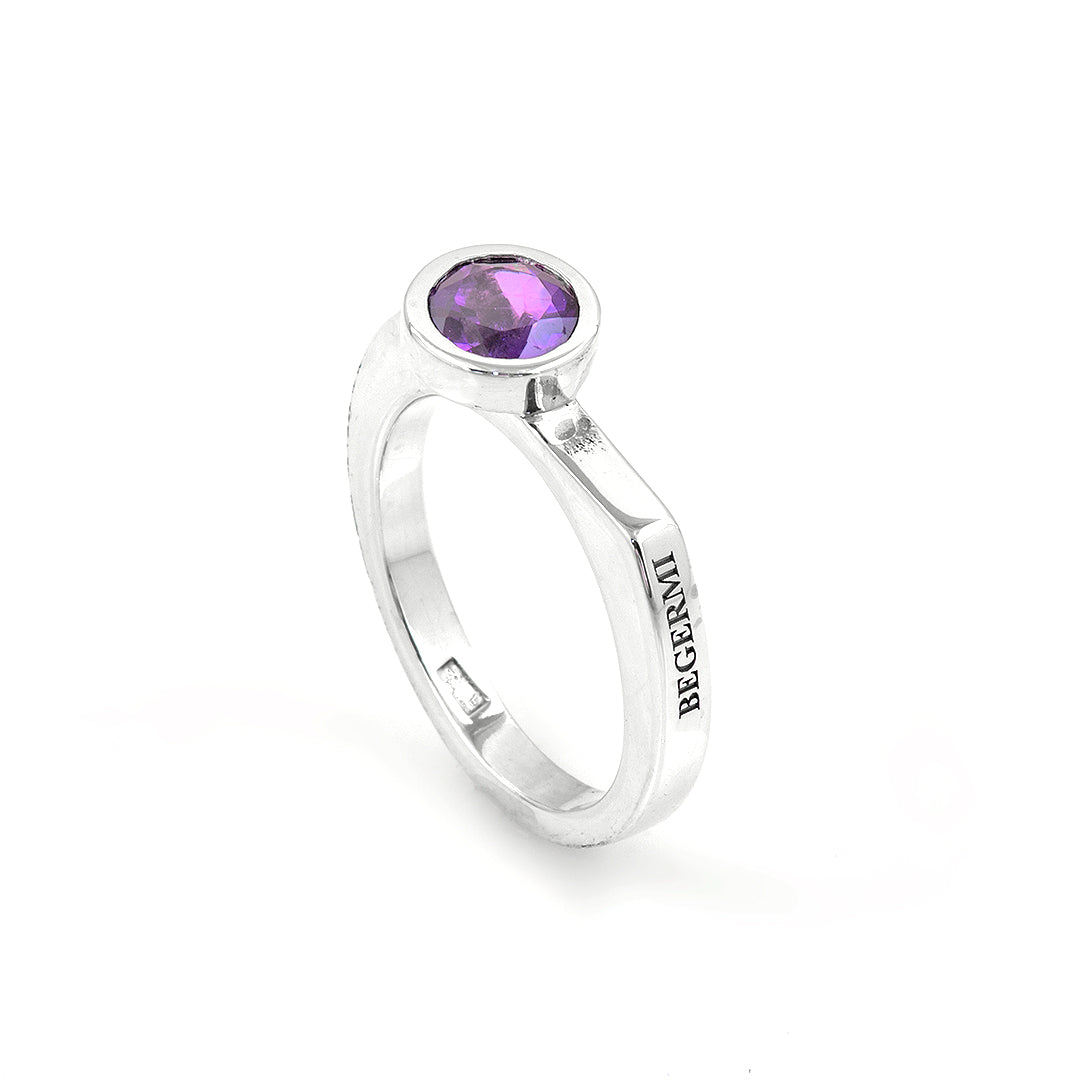 Silver and Amethyst S.Begermi Ring.