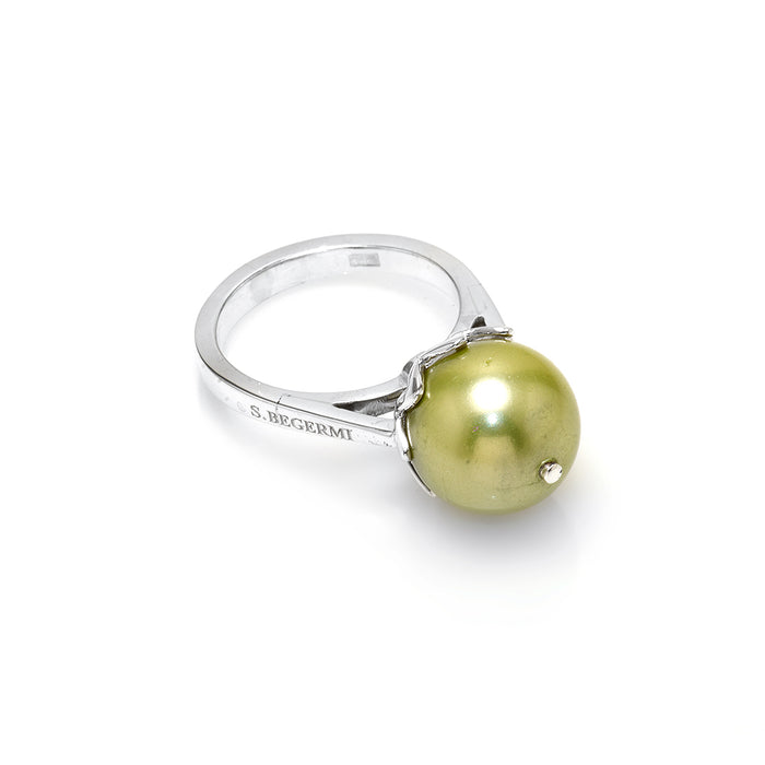 Silver and Freshwater Pearl S.Begermi Ring