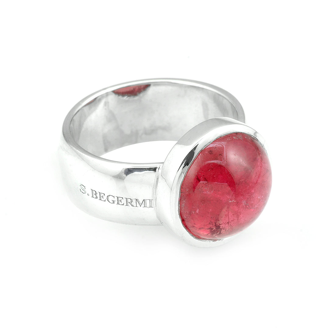 Silver and Tourmaline S. Begermi Ring