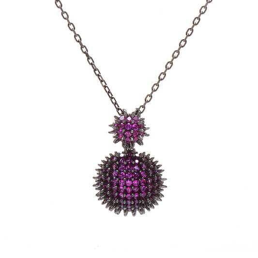 Purple and Black Necklace by Roberto Bravo