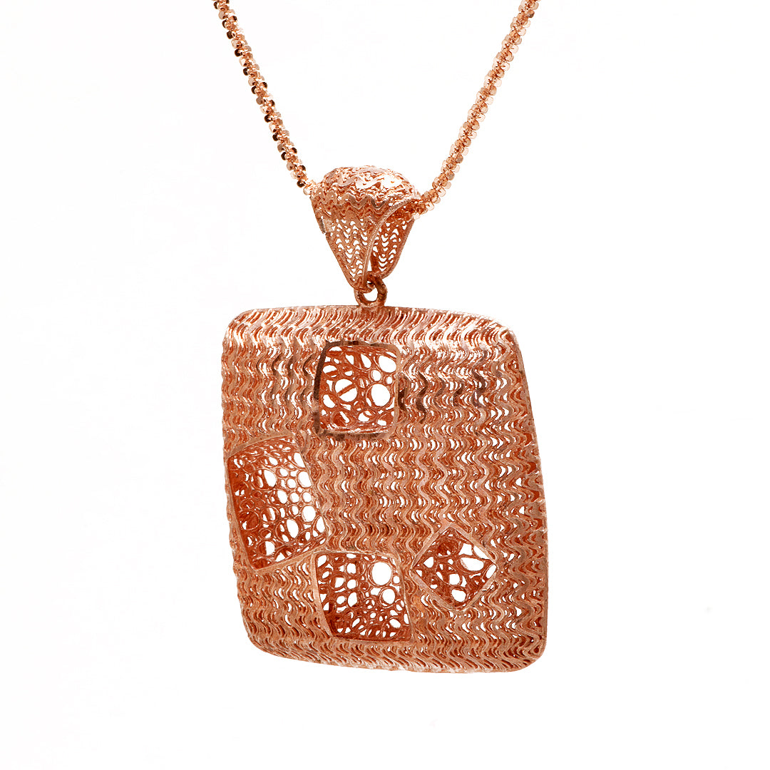 Rose Gold Plated Silver Necklace