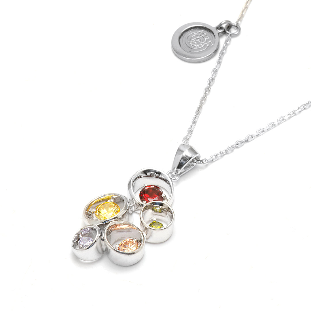 Silver Necklace with Swarovski Stones by Roberto Bravo