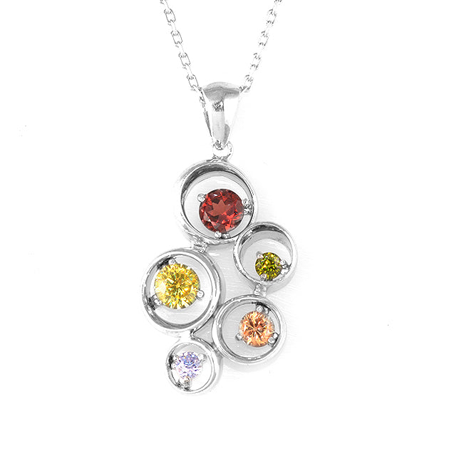 Silver Necklace with Swarovski Stones by Roberto Bravo