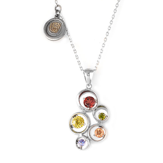 Silver Necklace with Swarovski Stones by Roberto Bravo