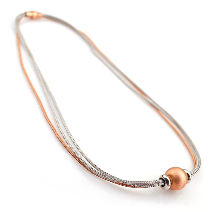 Silver and Rose Gold Plated Necklace