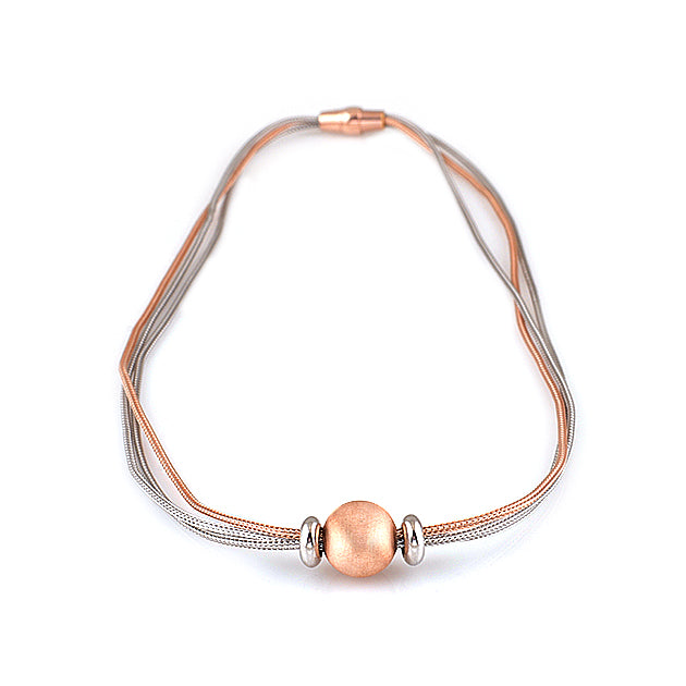 Silver and Rose Gold Plated Necklace