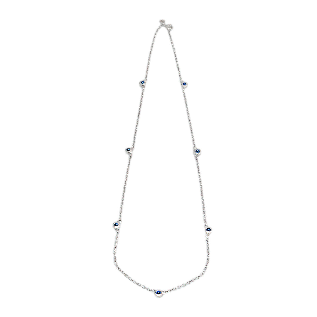 Silver and Sapphire Necklace