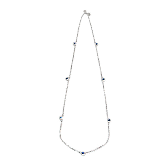 Silver and Sapphire Necklace