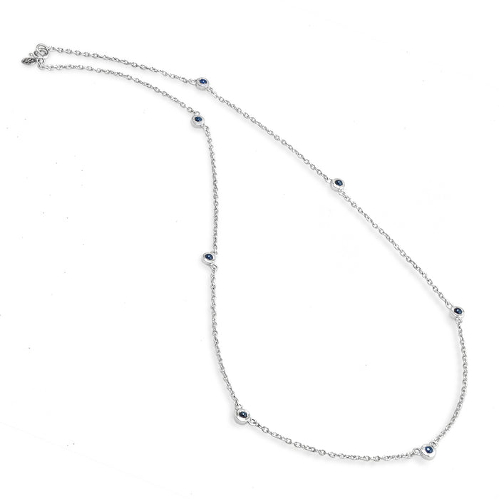 Silver and Sapphire Necklace