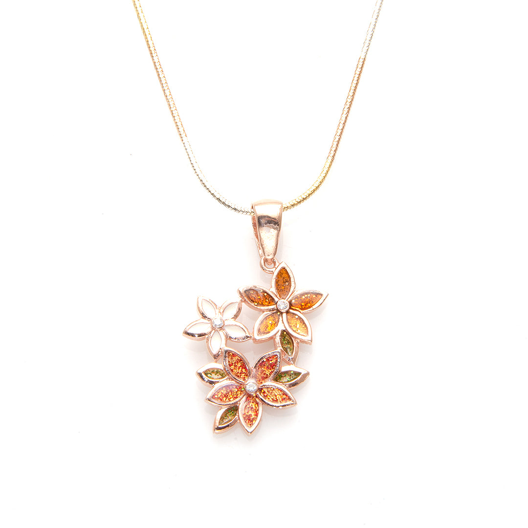 Rose Gold Floral Necklace