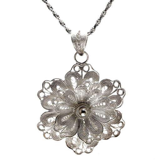 Flower Silver Pendant