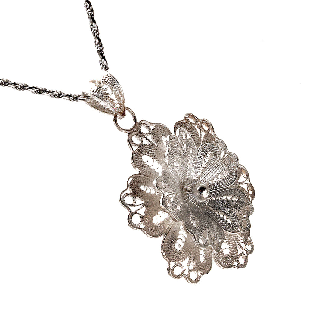 Flower Silver Pendant