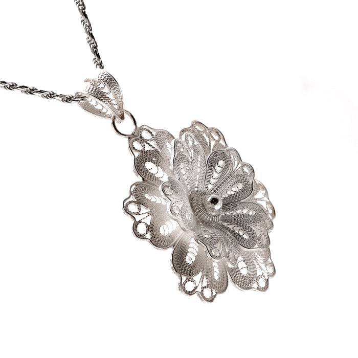 Flower Silver Pendant