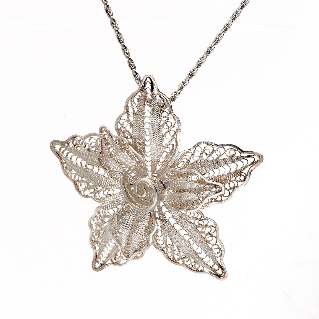 Flower Silver Pendant