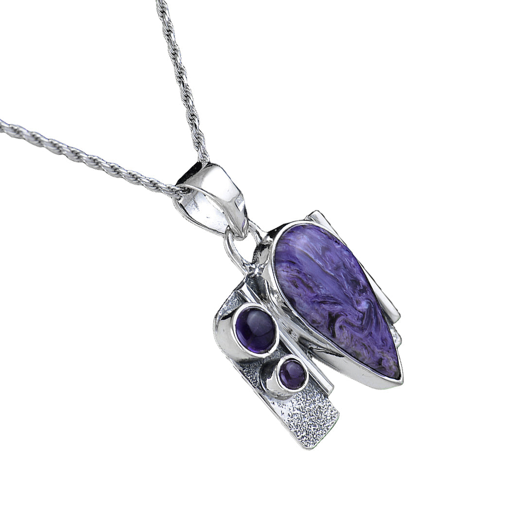 Silver and Amethyst Pendant