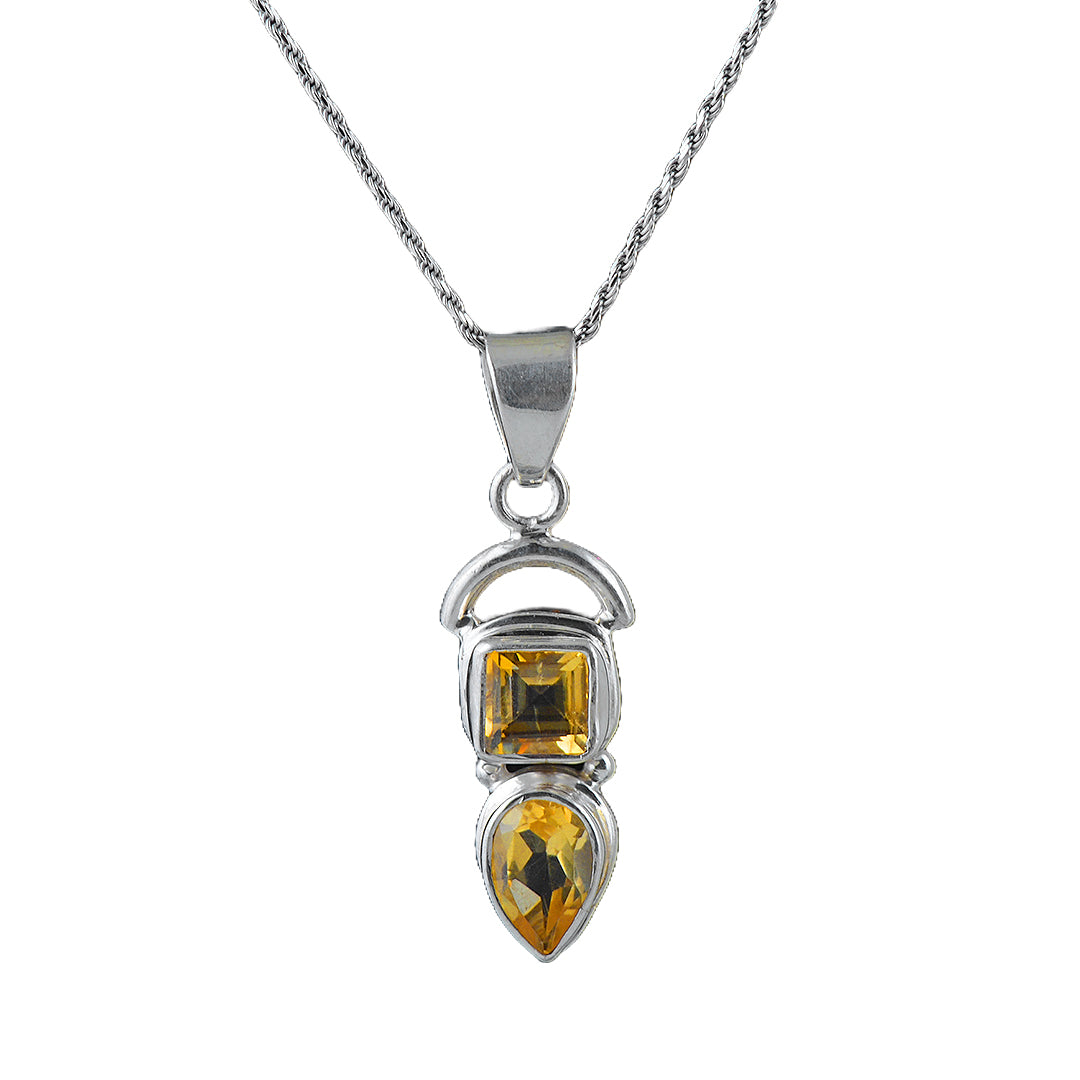 Silver and Citrine Pendant