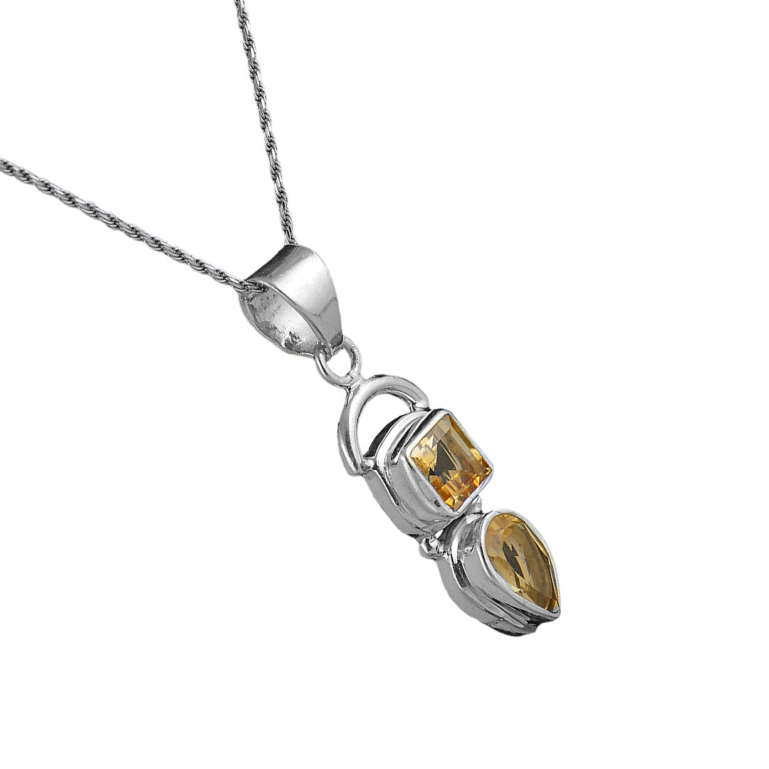 Silver and Citrine Pendant