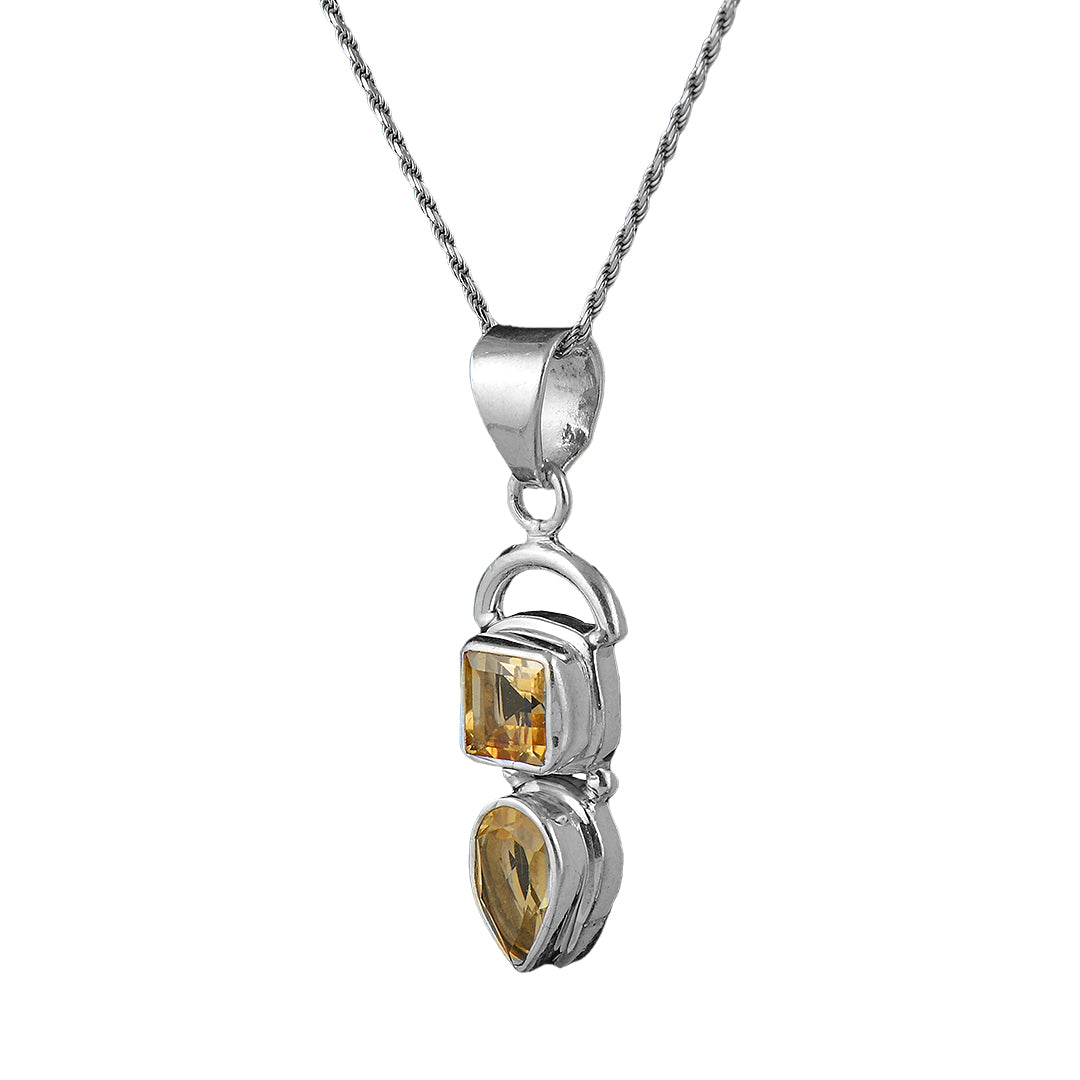 Silver and Citrine Pendant