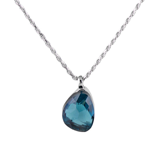 Silver and Blue Topaz Pendant