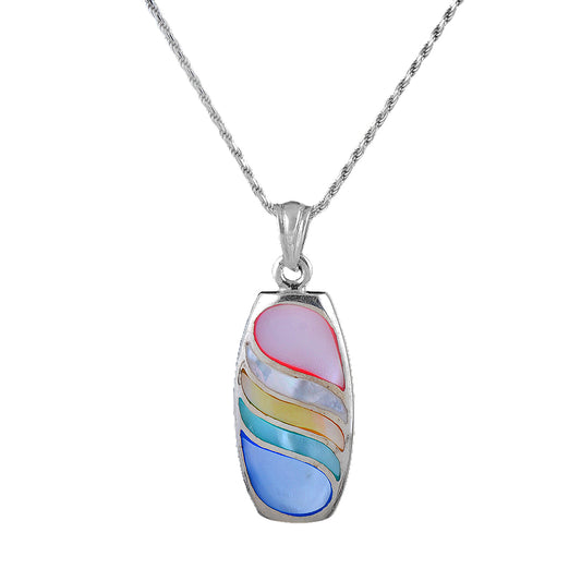 Colored Silver Pendant