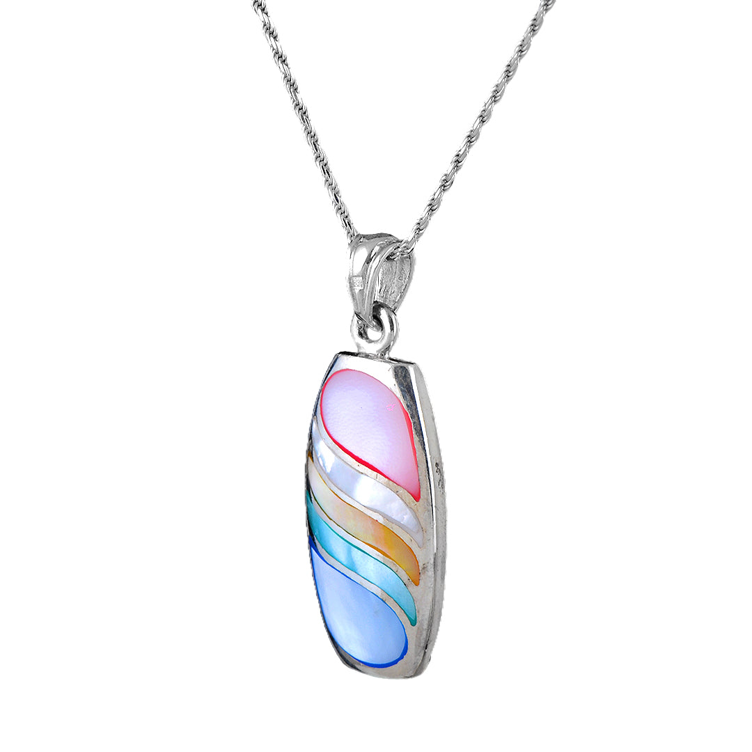 Colored Silver Pendant