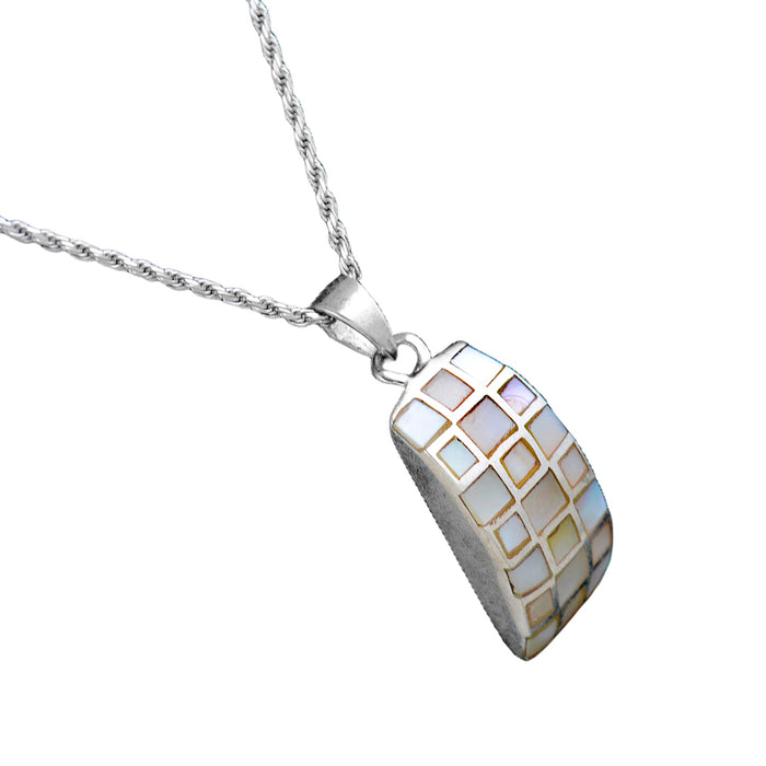 Mosaic Silver Pendant