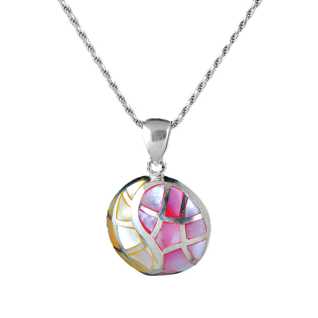 Circle Mosaic Colored Pendant