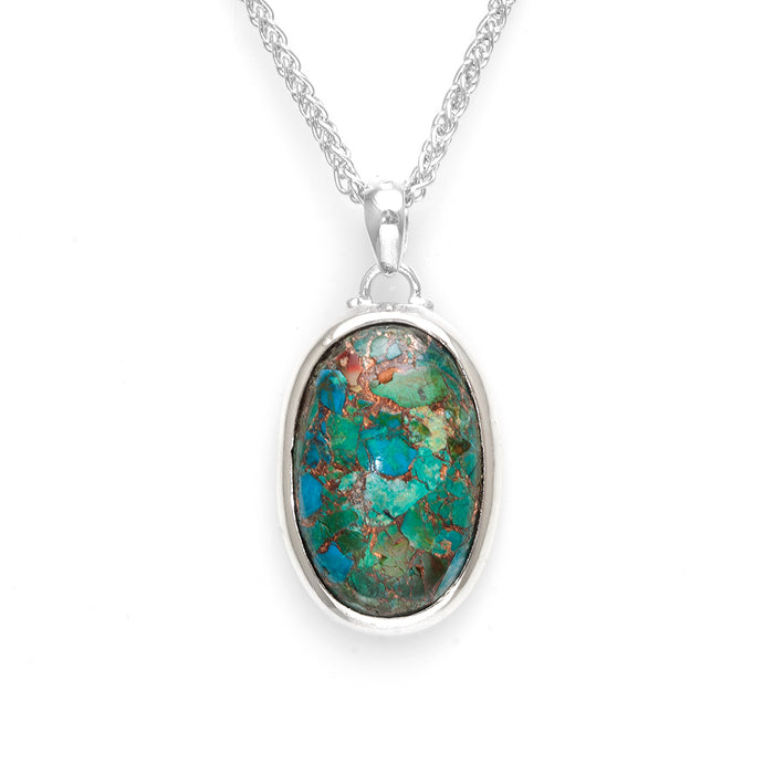 Abalone Oval Silver Pendant