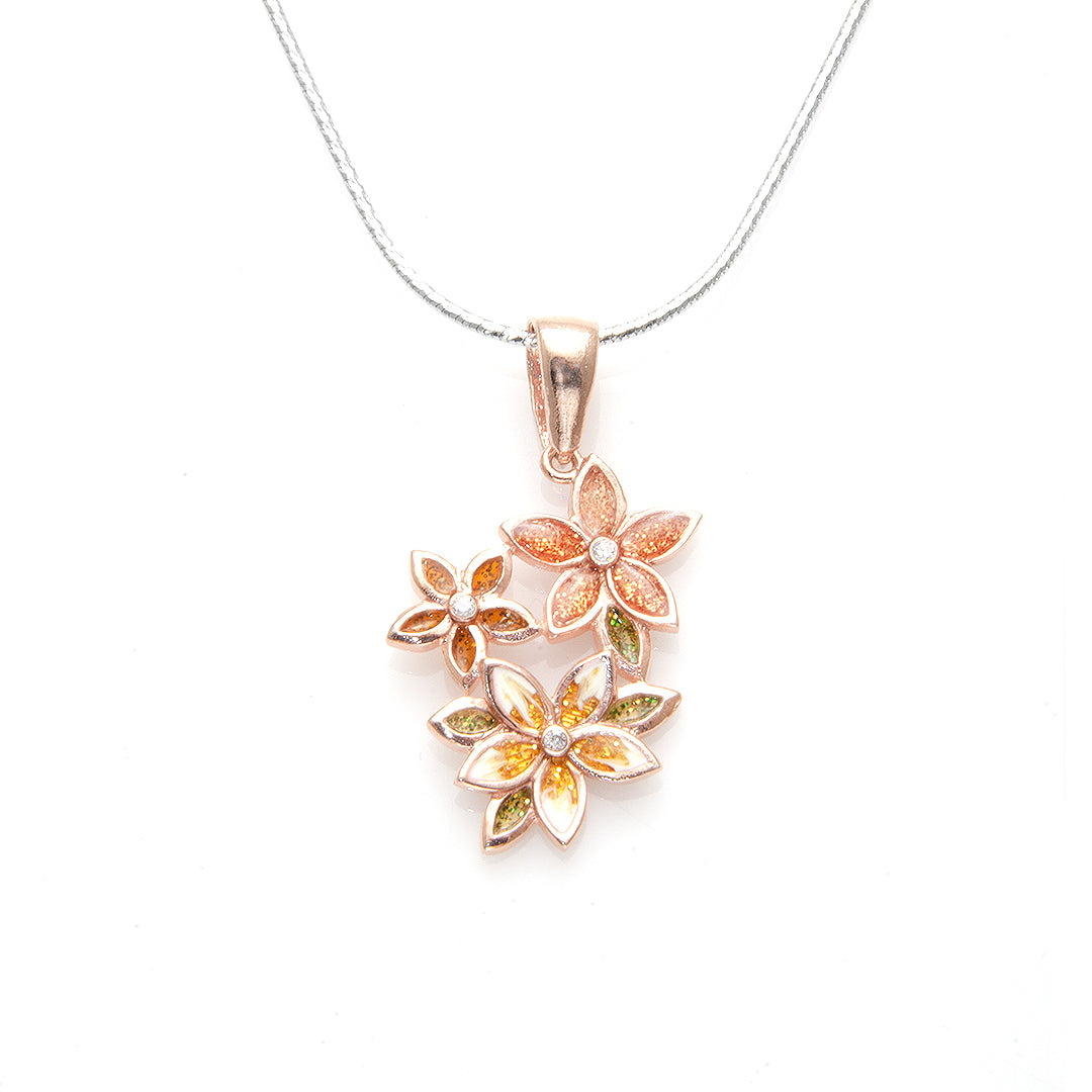 Rose Gold Floral Necklace