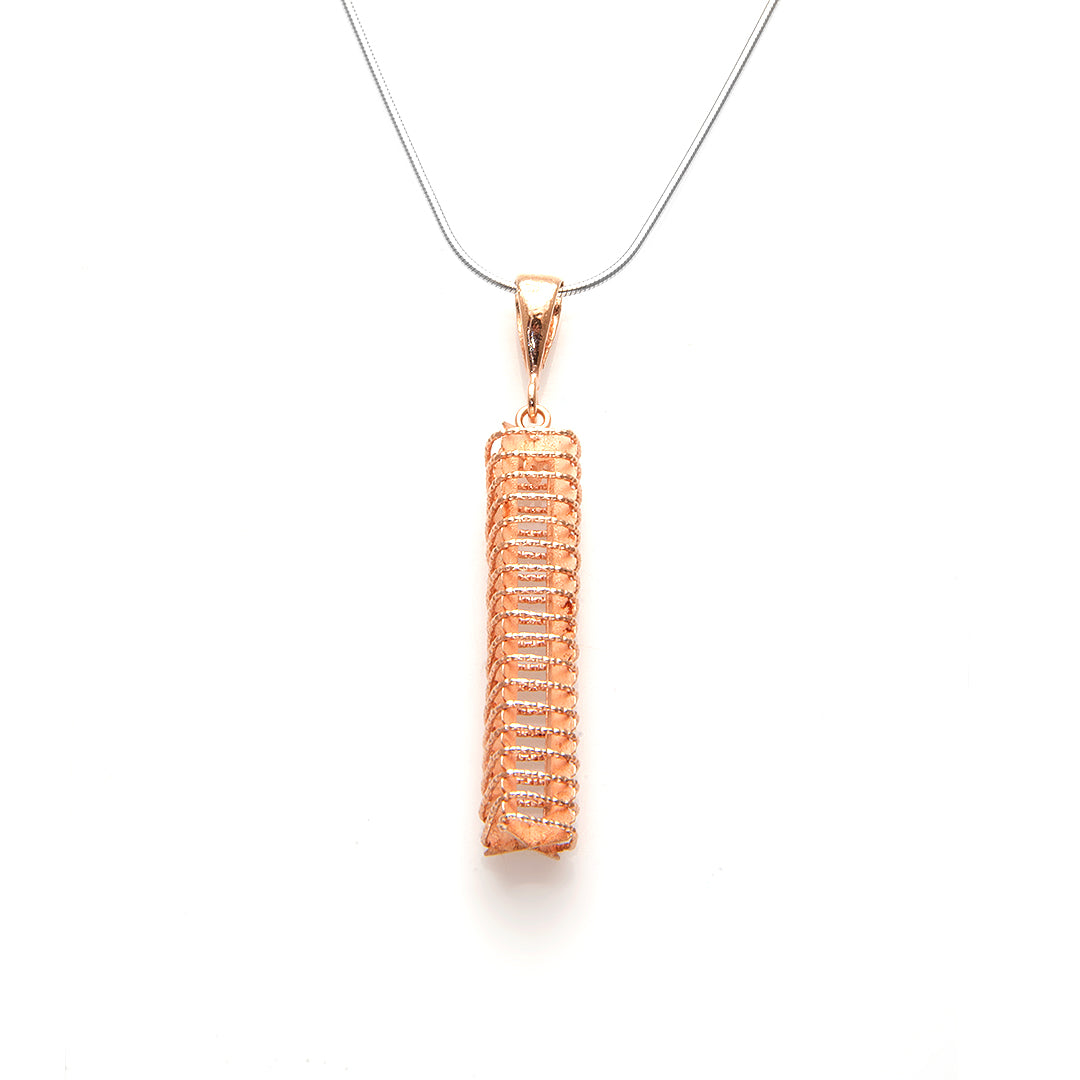 Rose Gold Cuboid Necklace