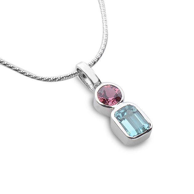 Silver and Tourmaline Pendant