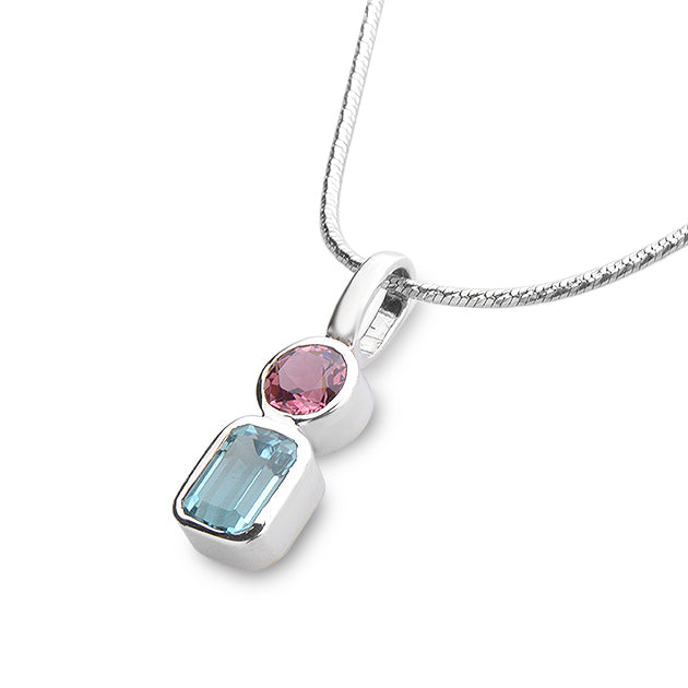 Silver and Tourmaline Pendant