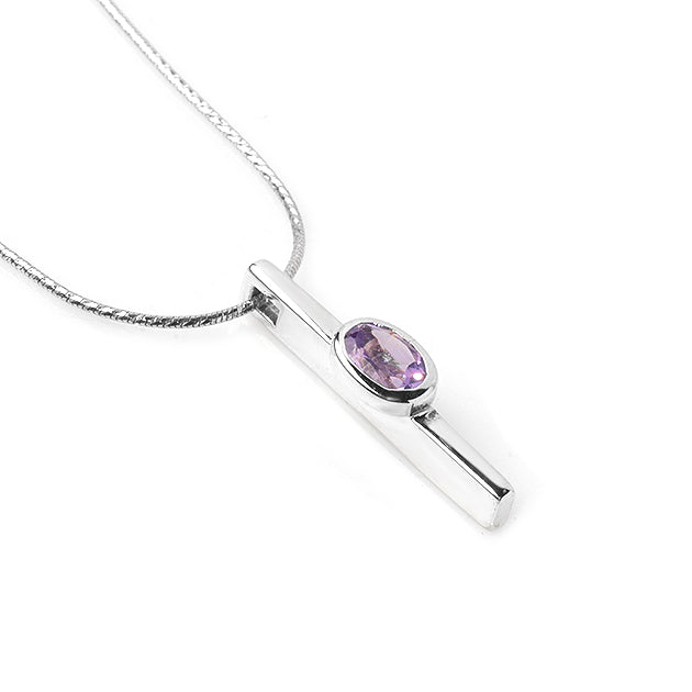 Silver and Amethyst S. Begermi Pendant